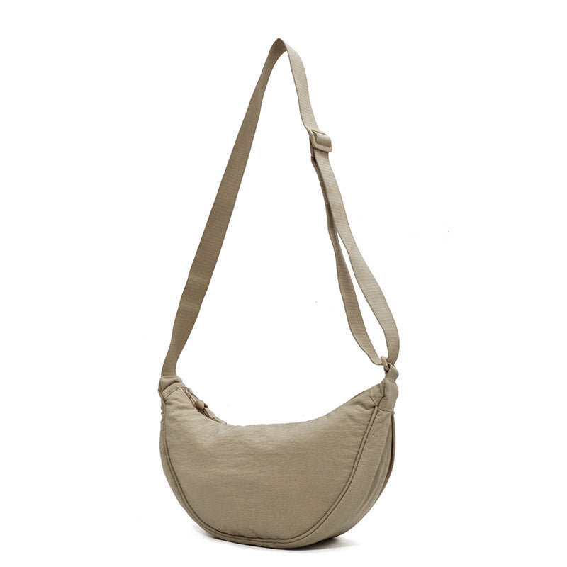 Ivyshape | Women's Shoulder Bag Half Moon with Adjustable Strap