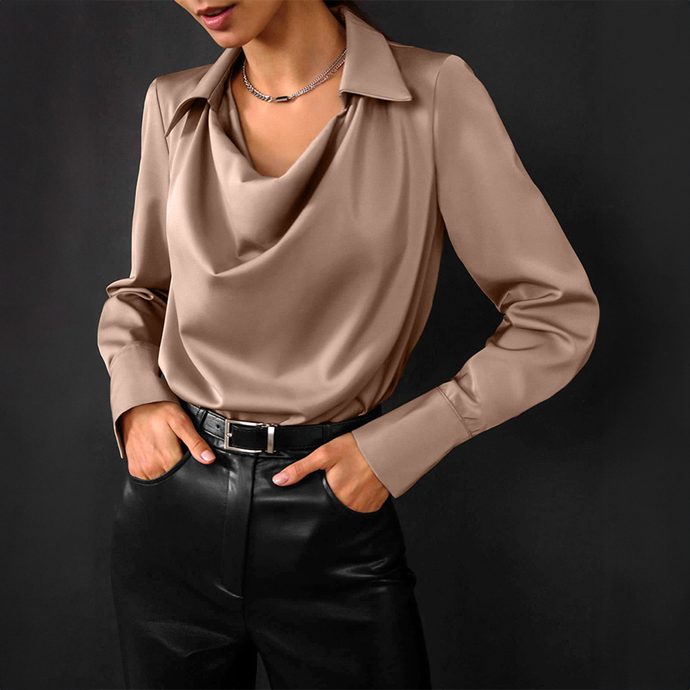 Ivyshape | Parissîen Lotus Satin Blouse