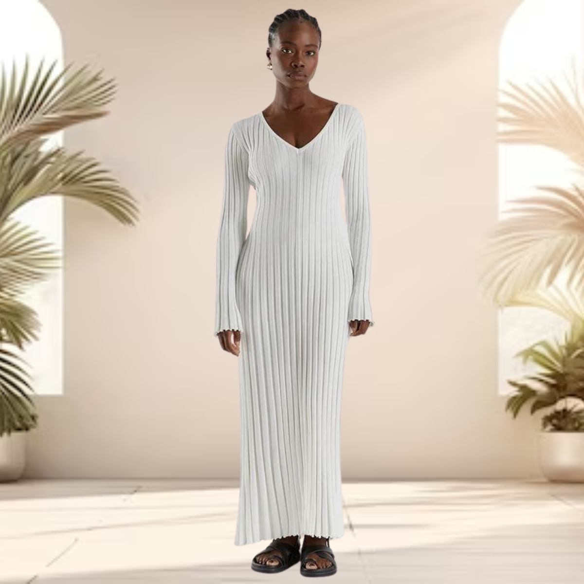 Summer Stylish Knitted Midi Dress | Ideal for Summer