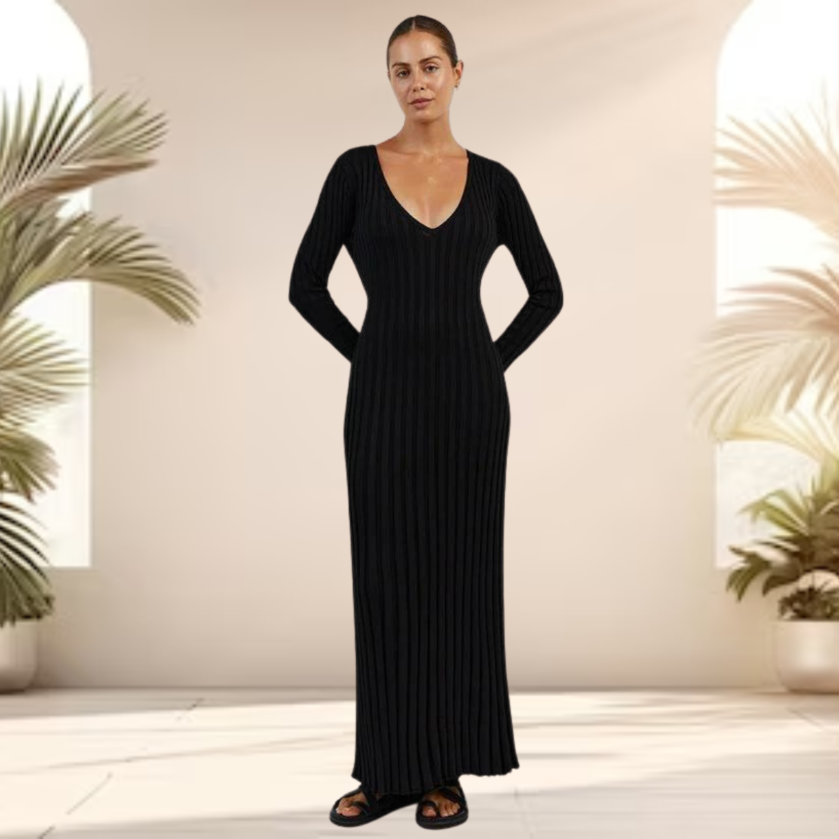 Summer Stylish Knitted Midi Dress | Ideal for Summer