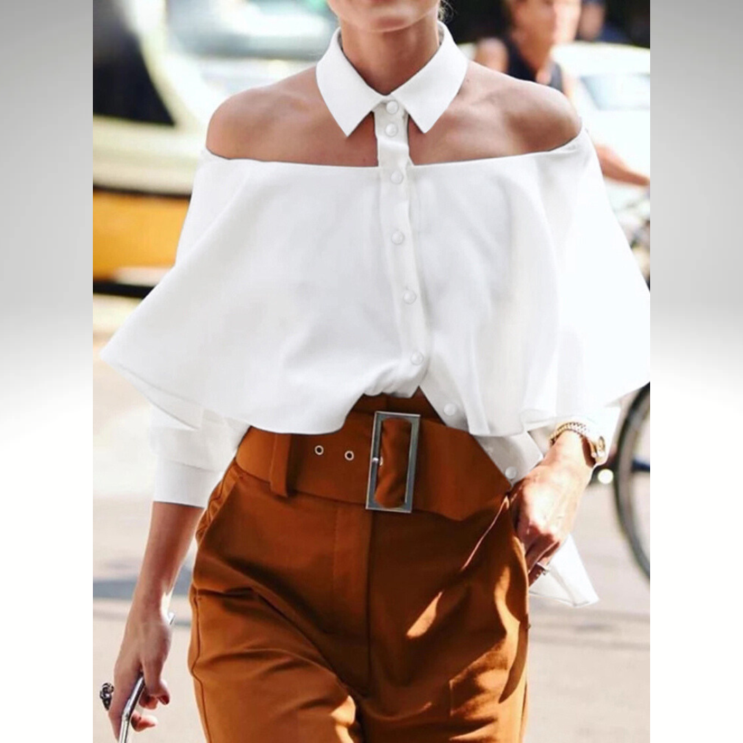 Women's Off-Shoulder White Blouse