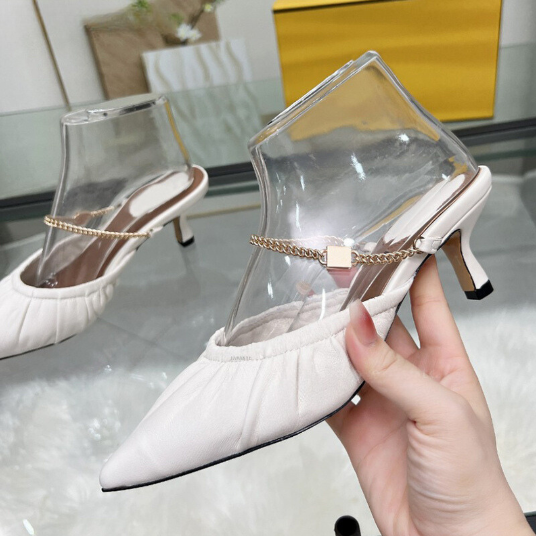 Elegant Pointed Kitten Heel Mules for Women