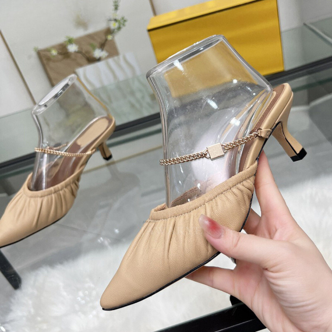 Elegant Pointed Kitten Heel Mules for Women