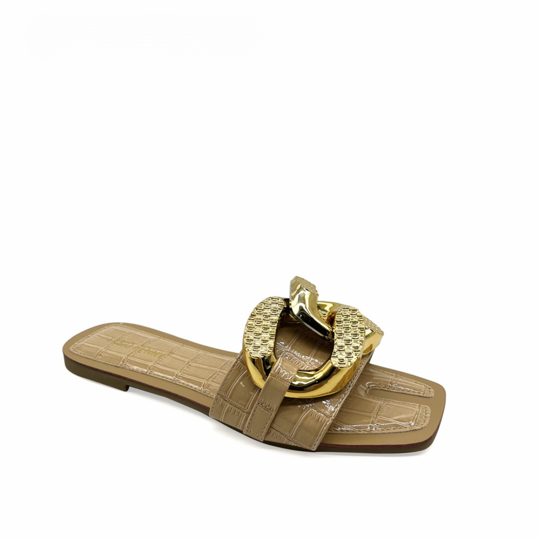 Elegant Metal Buckle Sandals for Women