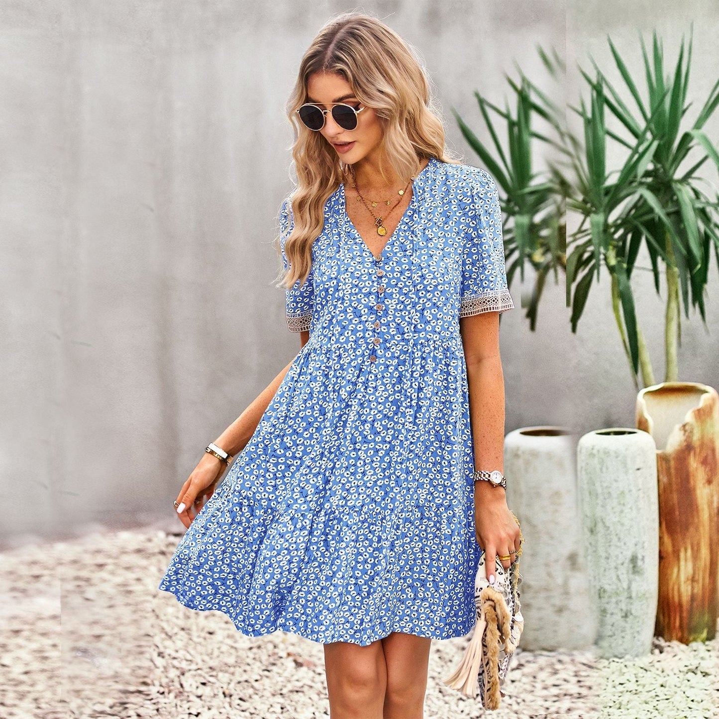 Summer Elegant Casual Loose Mini Dress | Perfect for Casual Days