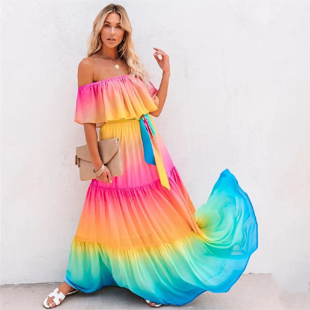 Ivyshape | Multicolored Summer Dress