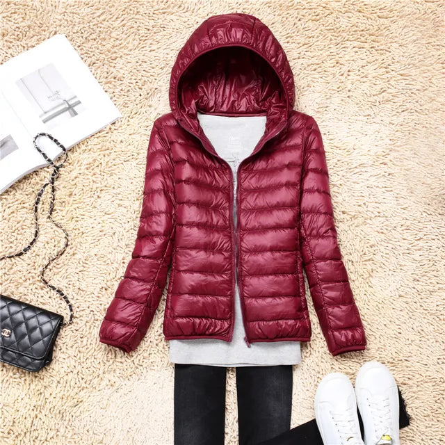 Ivyshape | Pinker Puffer Coat