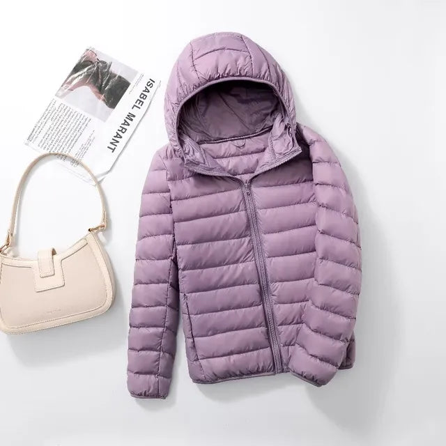 Ivyshape | Pinker Puffer Coat