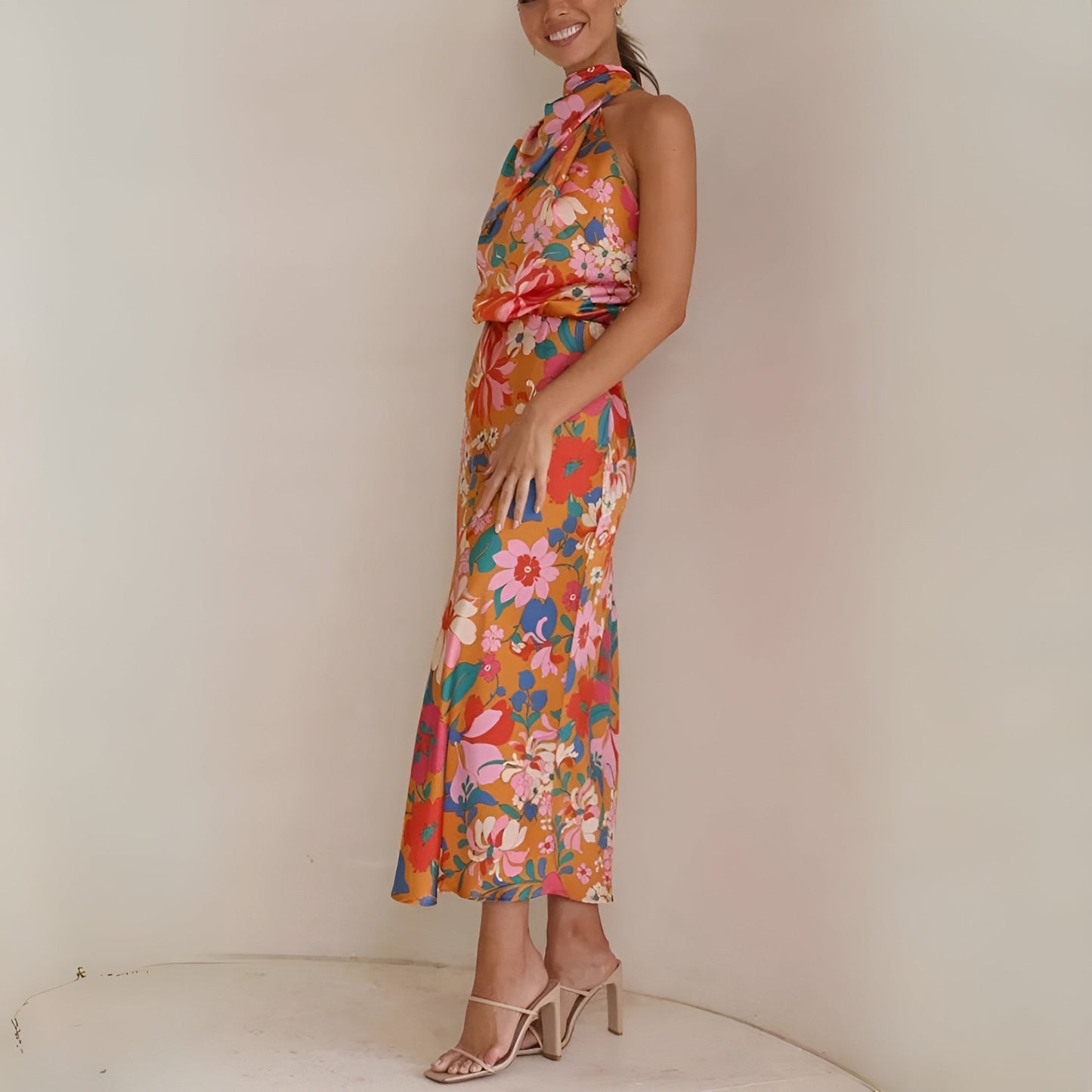 Summer Elegant Satin Maxi Dress | Ideal for Summer