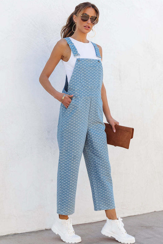 Jacquard Denim Jumpsuits