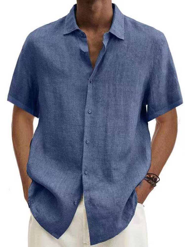 Ivyshape | Lightweight linen shirt for men in summer style