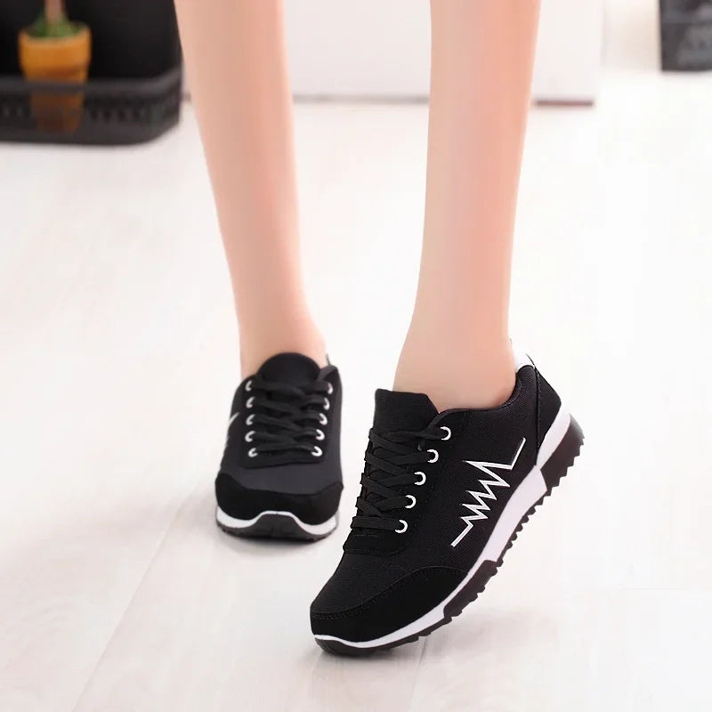 Women's Lace-Up Wedge Sneakers