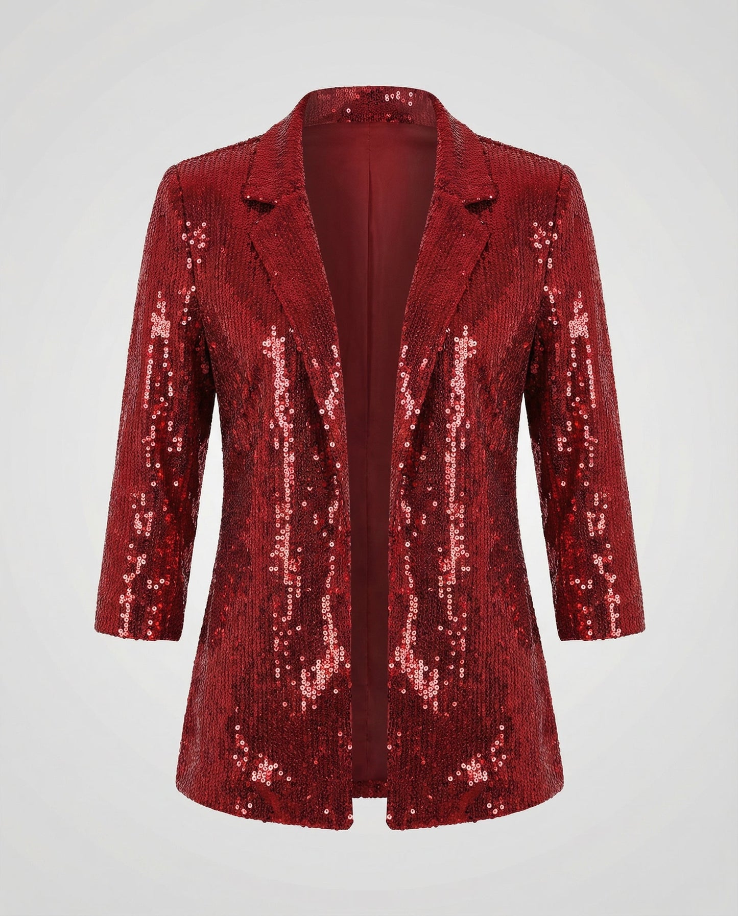 sequin blazer with elegant statement fit and structured silhouette