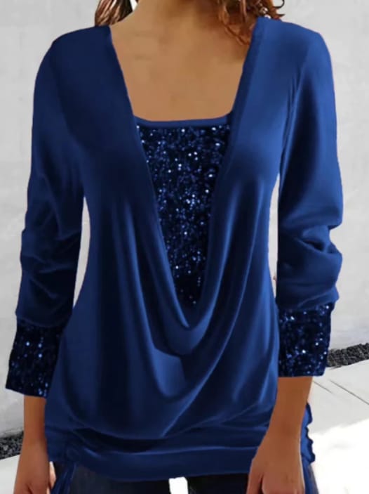 Ivyshape | with Long Sleeves and Sequins