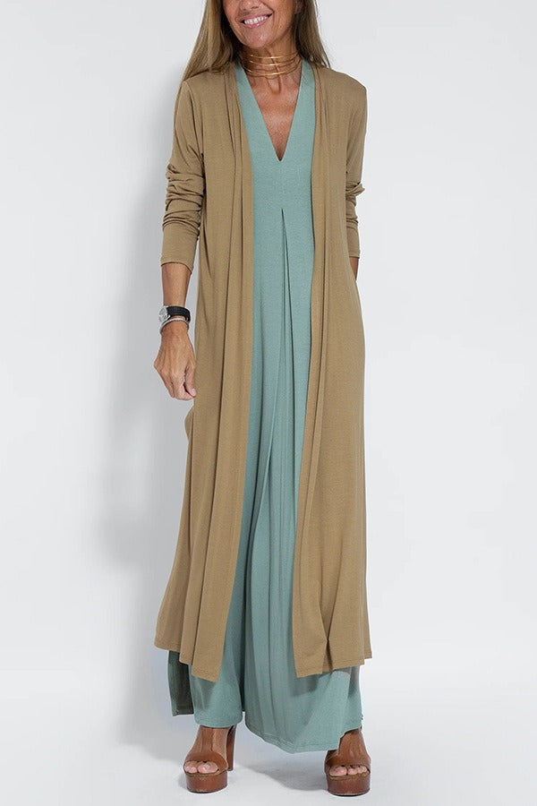 Summer Elegant Maxi Dress with Cardigan | Ideal for Summer