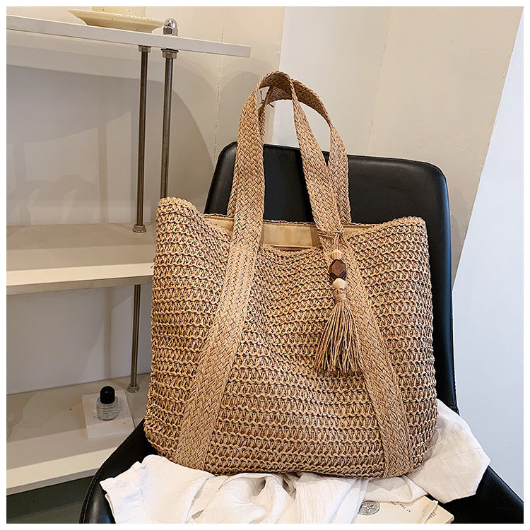 Ivyshape | Summer straw bag with casual design