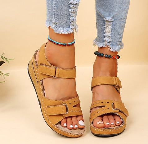 Ivyshape | Women's Stylish Strap Sandals Leather