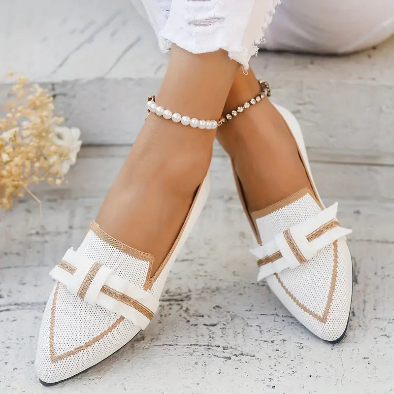 Ivyshape | Women Knotted Design Flat Shoes