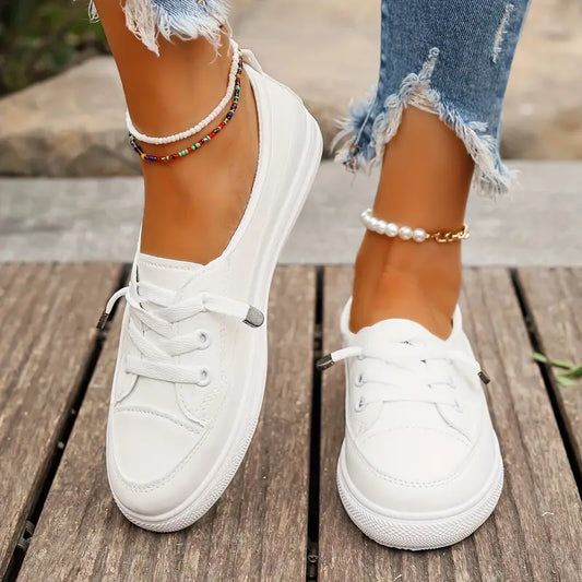 Ivyshape | Women Classic Casual Sneakers White