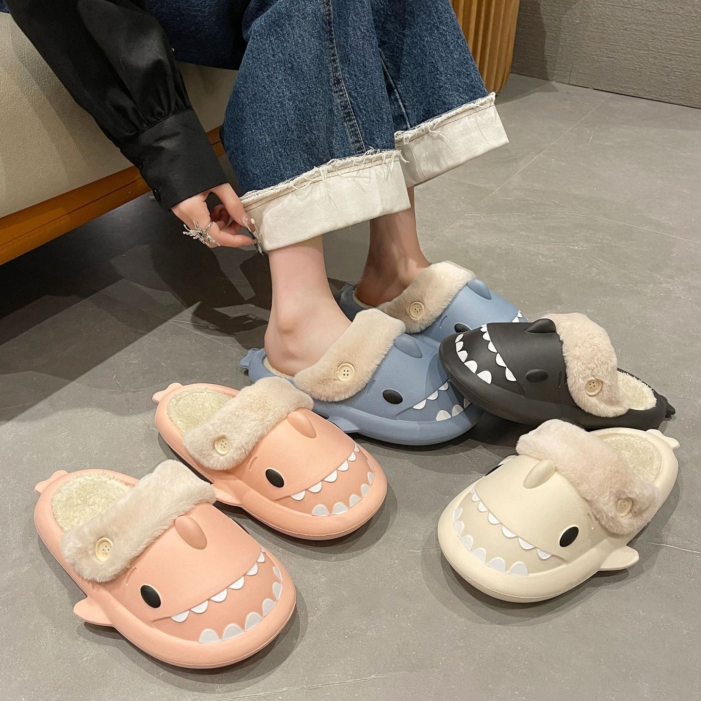 Cozy Shark Slippers for Women