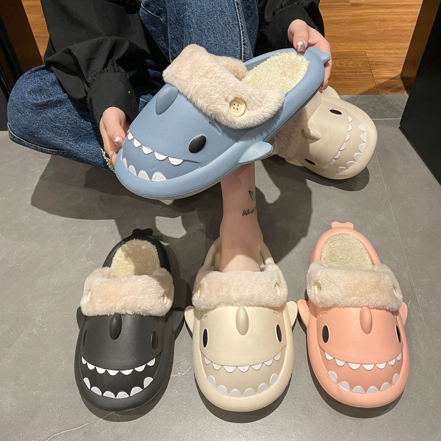 Cozy Shark Slippers for Women