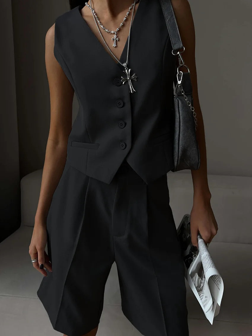 Ivyshape | Lavelle Summer Vest and Shorts Set