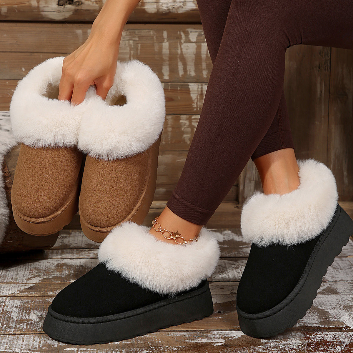 Women's Winter Fluffy House Shoes