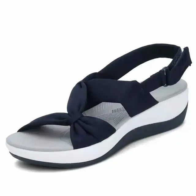 Ivyshape | Women's Bow Knot Accent Sandals Casual