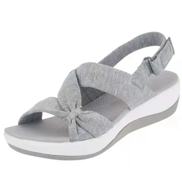 Ivyshape | Women's Bow Knot Accent Sandals Casual