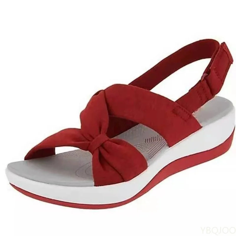 Ivyshape | Women's Bow Knot Accent Sandals Casual