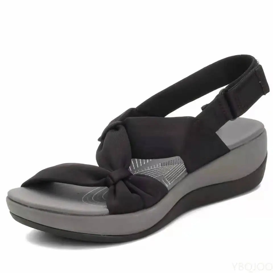 Ivyshape | Women's Bow Knot Accent Sandals Casual