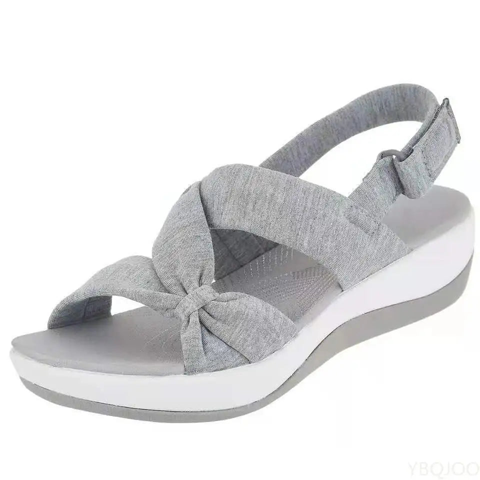 Ivyshape | Women's Bow Knot Accent Sandals Casual