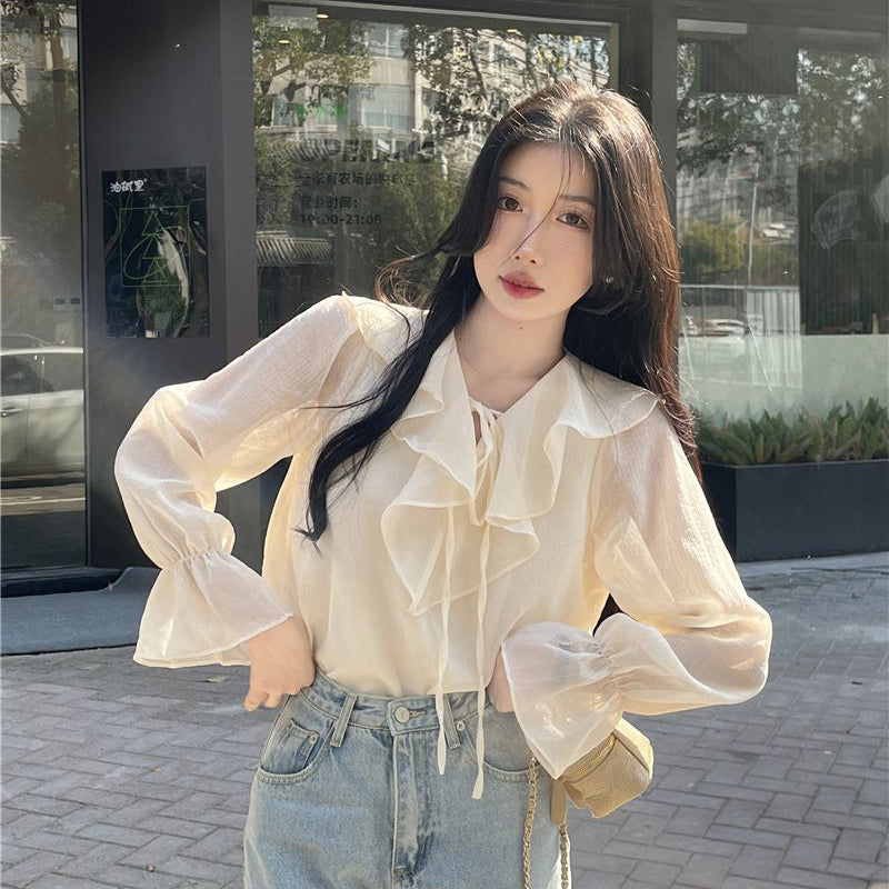 Women's Summer Loose Half Open Collar Pullover Blouse