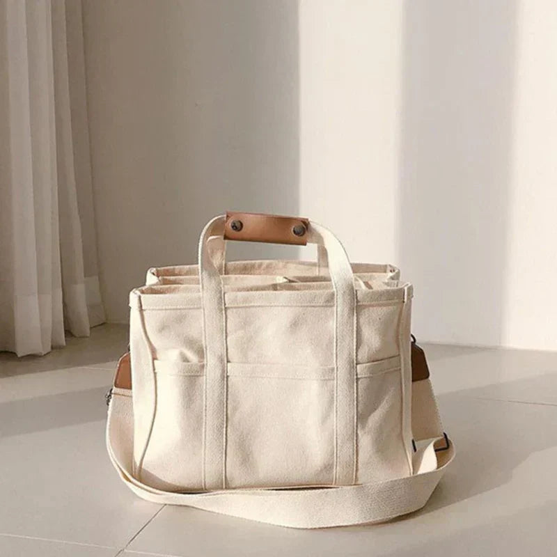 IvyShape - Canvas bag with multiple compartments