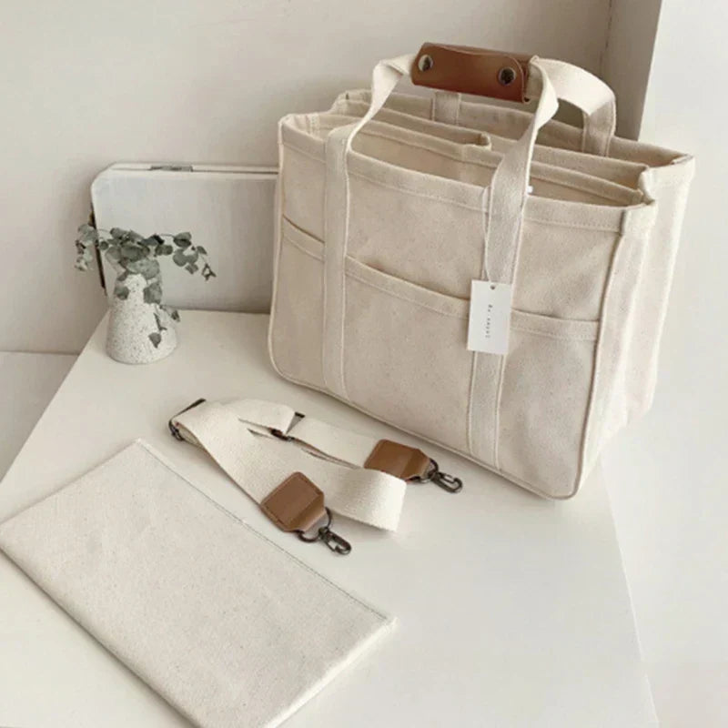 IvyShape - Canvas bag with multiple compartments