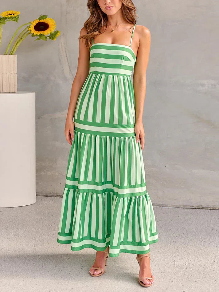 Striped Dress - Casual - Fashionable - Ideal for Summer