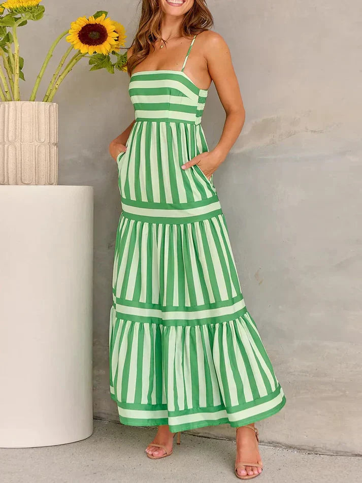 Striped Dress - Casual - Fashionable - Ideal for Summer