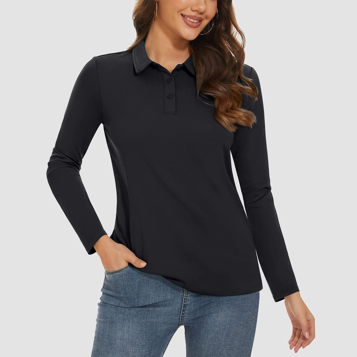 Ivyshape | Women'S Long Sleeve Golf Shirt