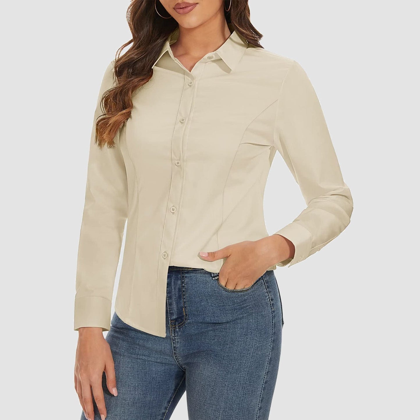 Ivyshape | Women'S Button Down Shirt