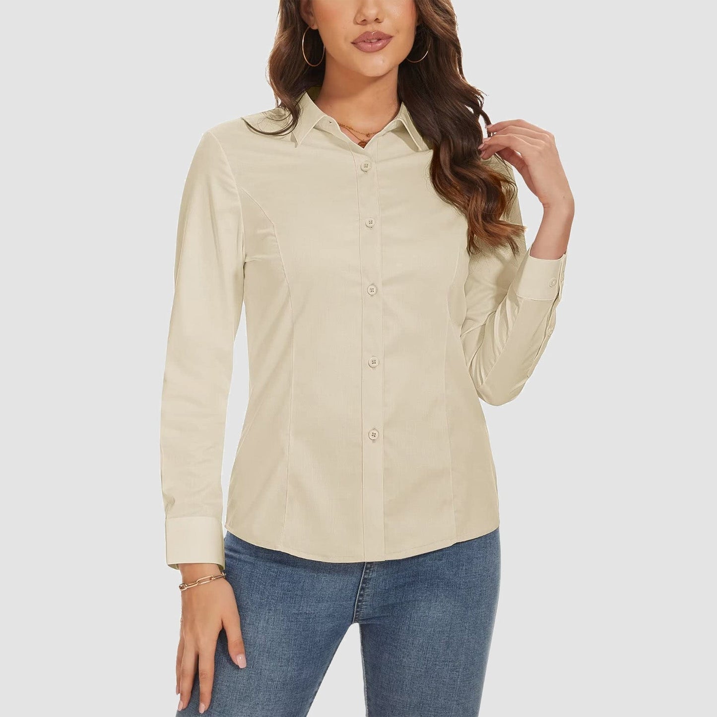 Ivyshape | Women'S Button Down Shirt