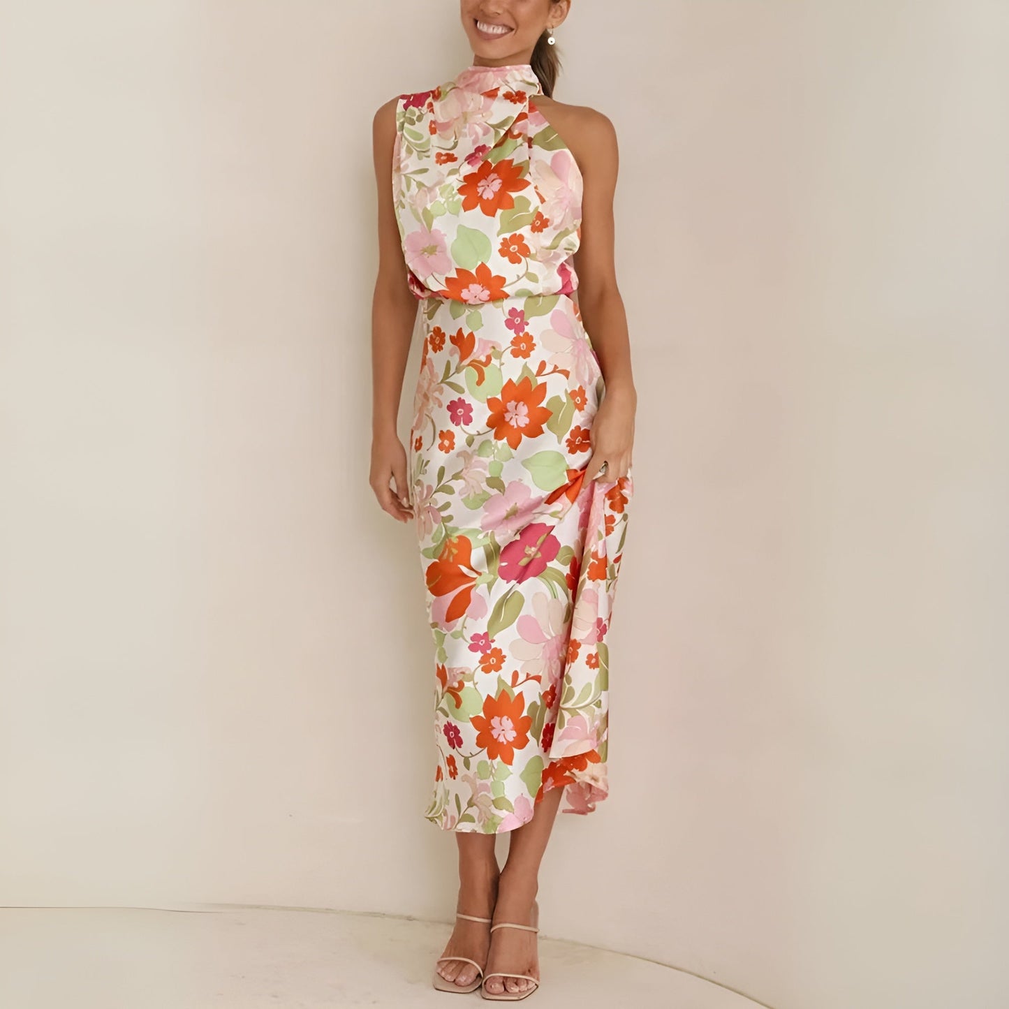 Summer Elegant Satin Maxi Dress | Ideal for Summer