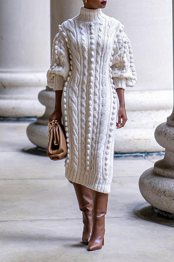 Summer Knitted Chunky Midi Dress | Ideal for Summer