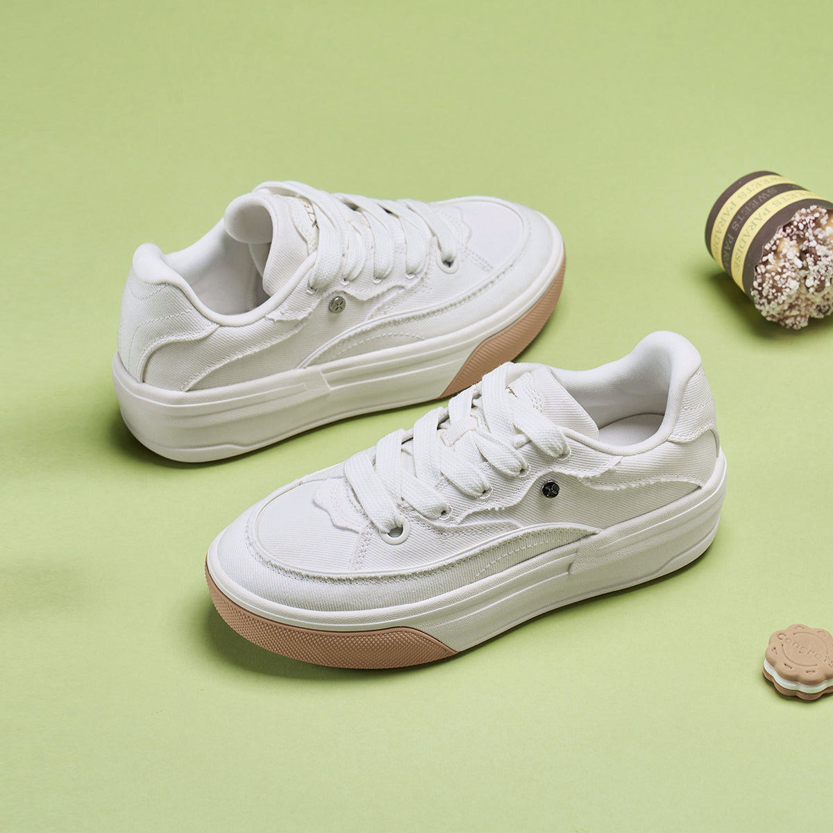 Women's Platform Skateboarding Sneakers for Autumn