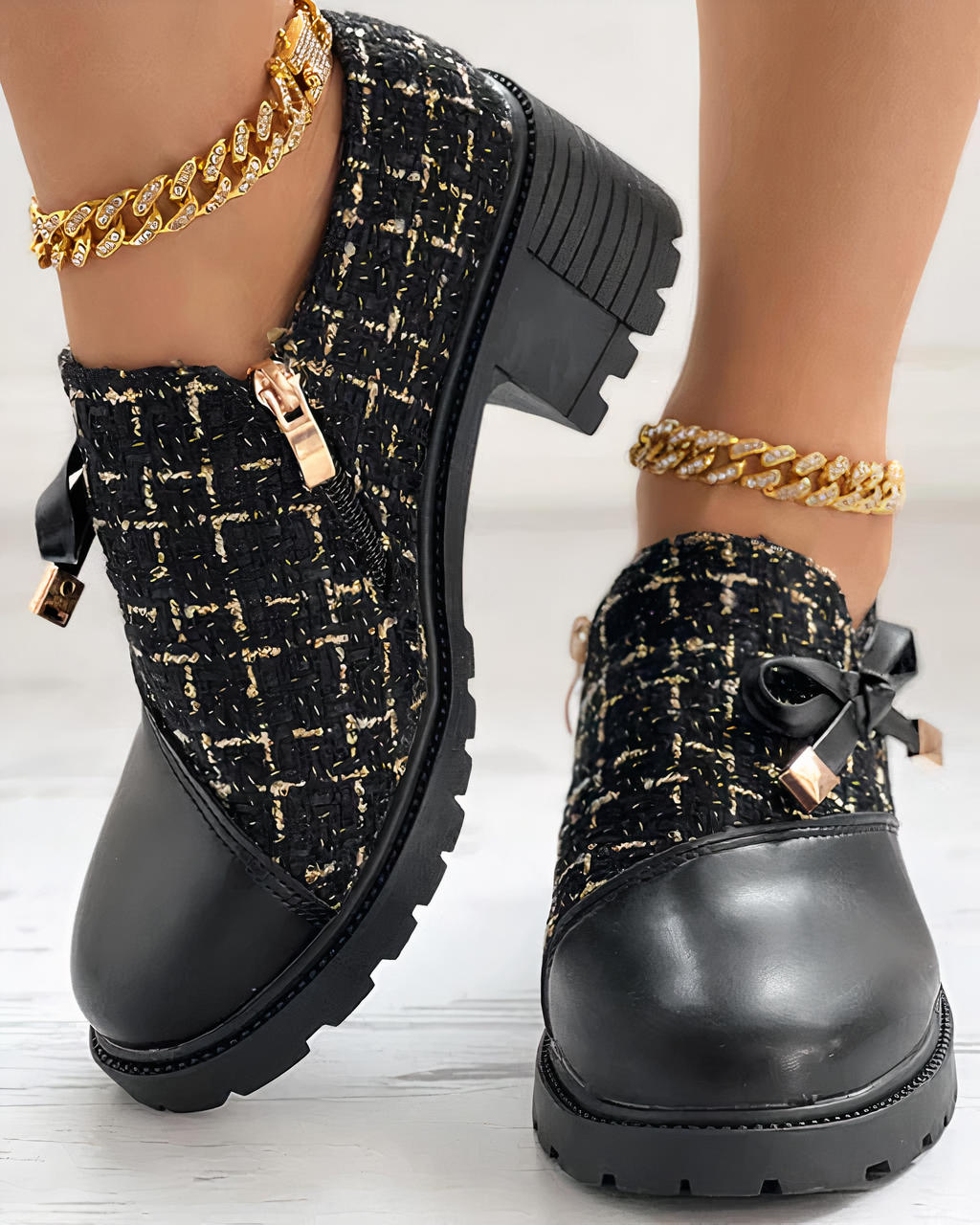 Ivyshape | Thick Heels with Point