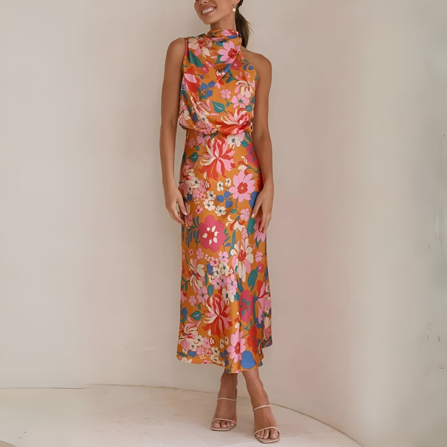 Summer Elegant Satin Maxi Dress | Ideal for Summer