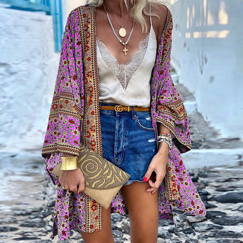 IvyShape | Boho-Kimono A Cheerful, Stylish, And Mid-Length Kimono!