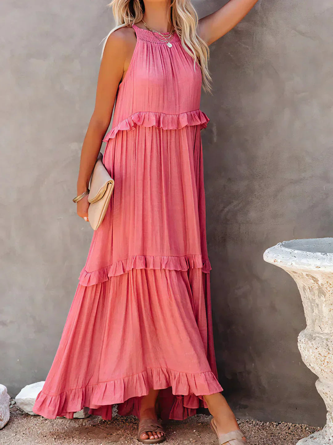 Ivyshape | Tiered Ruffle Maxi Dress