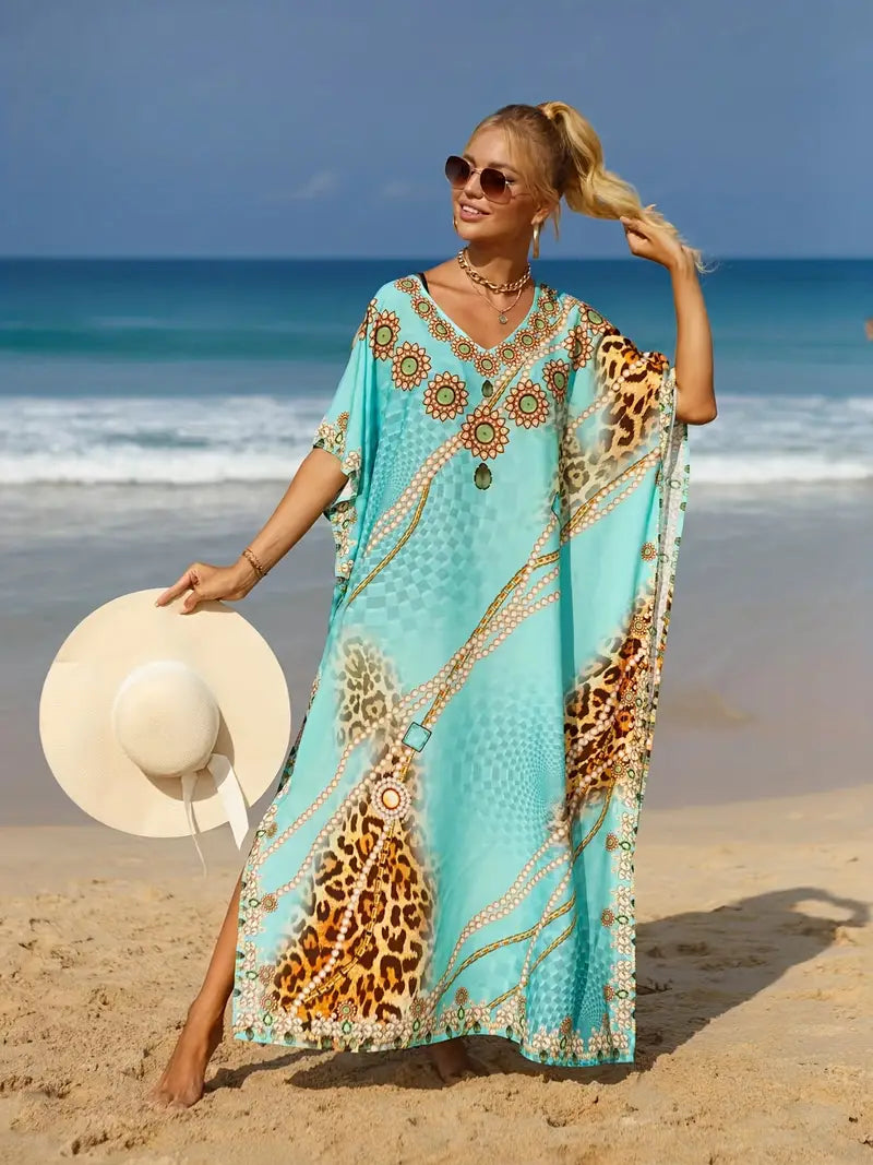 Summer Boho Maxi Robe Dress | Ideal for Summer