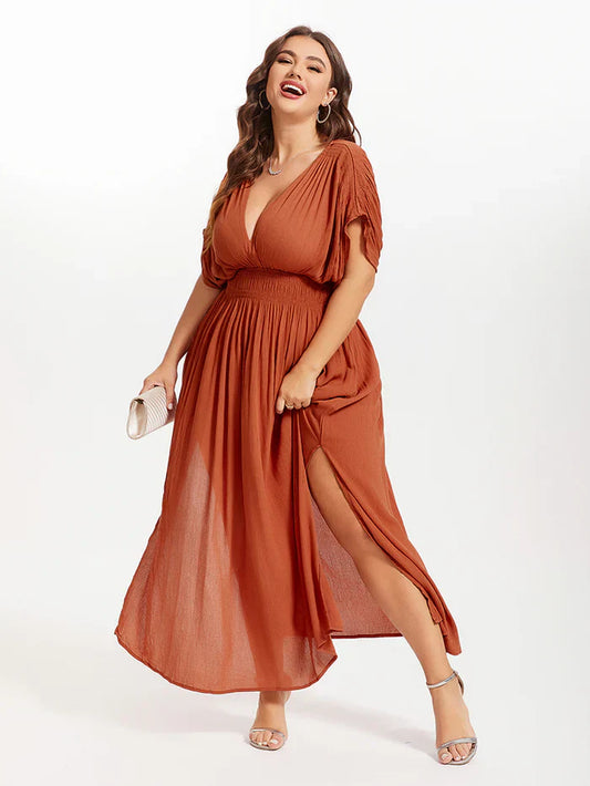 Ivyshape | Women's Chiffon Long Dress Side Slit