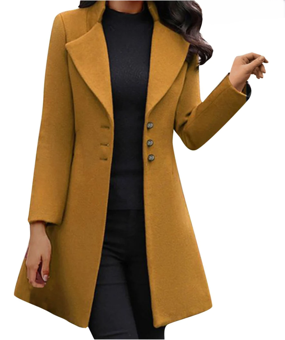 Wool Coat with Long Sleeves